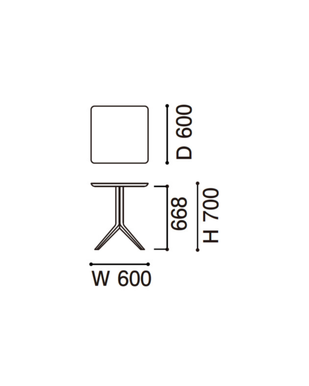 Karimoku New Standard Scout Bistro Table Square โต๊ะไม้โอ๊คขากลางหน้าโต๊ะสี่เหลี่ยมดีไซน์มินิมอล ออกแบบโดย Christian Haas