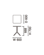 Karimoku New Standard Scout Bistro Table Square โต๊ะไม้โอ๊คขากลางหน้าโต๊ะสี่เหลี่ยมดีไซน์มินิมอล ออกแบบโดย Christian Haas