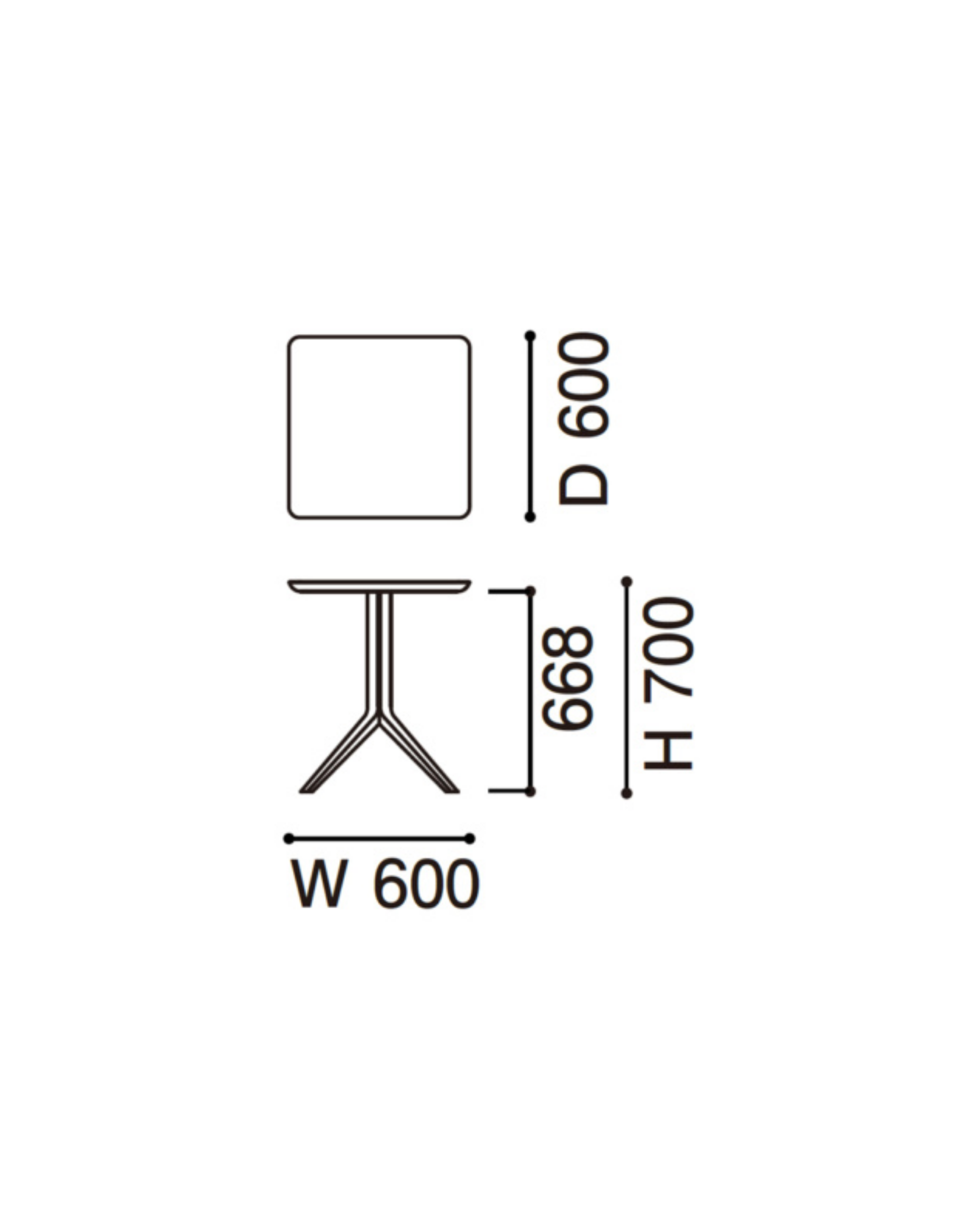 Karimoku New Standard Scout Bistro Table Square โต๊ะไม้โอ๊คขากลางหน้าโต๊ะสี่เหลี่ยมดีไซน์มินิมอล ออกแบบโดย Christian Haas