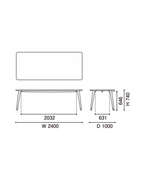 Karimoku New Standard Scout Table 240 โต๊ะอาหารไม้โอ๊คขนาดใหญ่ดีไซน์มินิมอล ออกแบบโดย Christian Haas