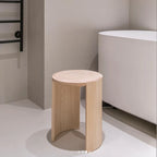 Made by Choice AIRISTO Side Table / Stool เฟอร์นิเจอร์ multifunctional ไม้ ash พร้อม asymmetric foot structure ออกแบบโดย Joanna Laajisto