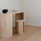 Made by Choice AIRISTO Work Desk โต๊ะทำงานไม้ ash พร้อม asymmetric foot structure ออกแบบโดย Joanna Laajisto