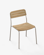 Solas Side Chair เก้าอี้กลางแจ้งไม้สักโครงสแตนเลส ออกแบบโดย Matthew Hilton