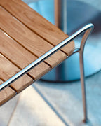 Solas Armchair เก้าอี้กลางแจ้งไม้สักโครงสแตนเลส ออกแบบโดย Matthew Hilton