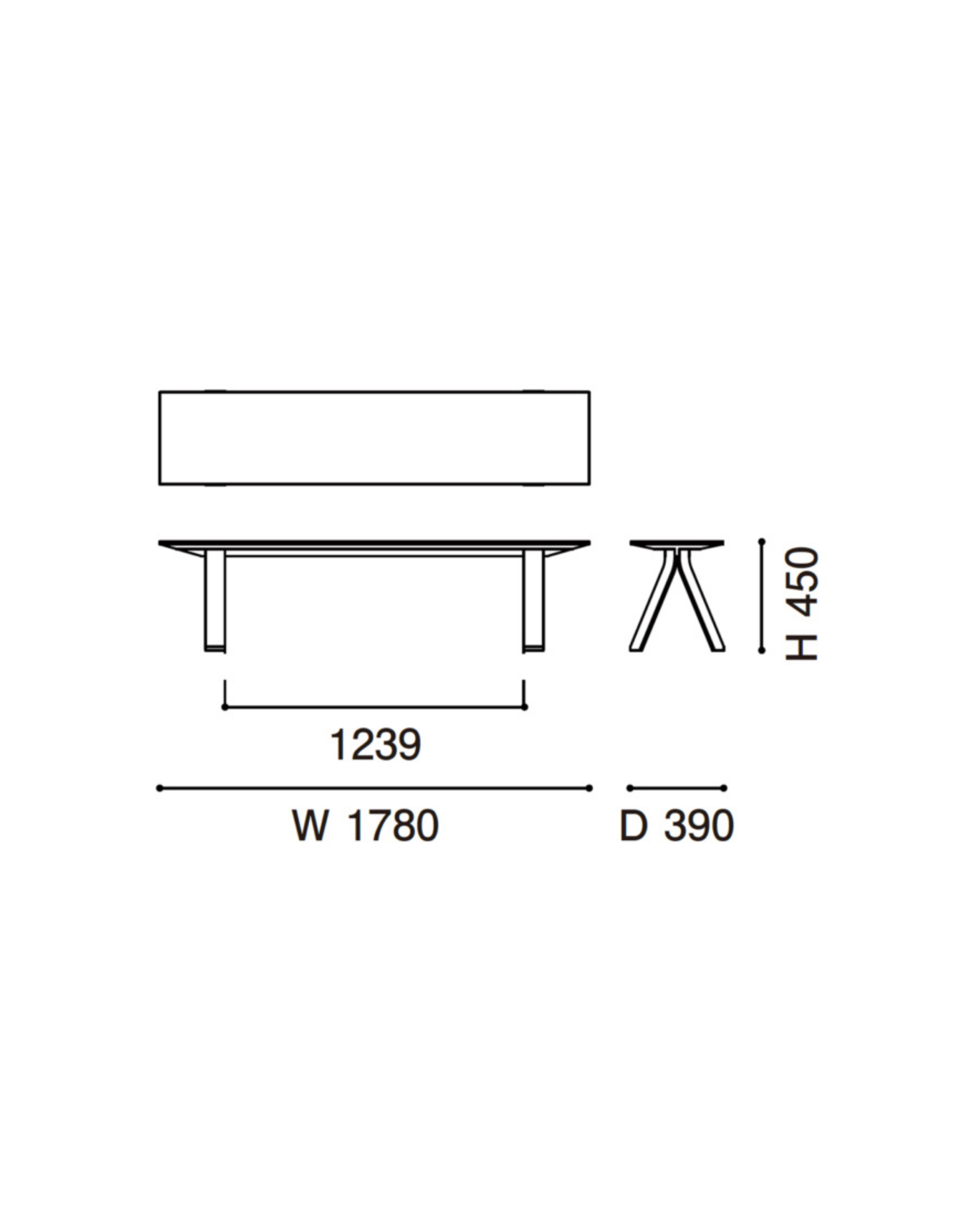 Karimoku New Standard Spectrum Bench 180 ม้านั่งไม้โอ๊คดีไซน์มินิมอลสำหรับโต๊ะ Spectrum ออกแบบโดย Geckeler Michels