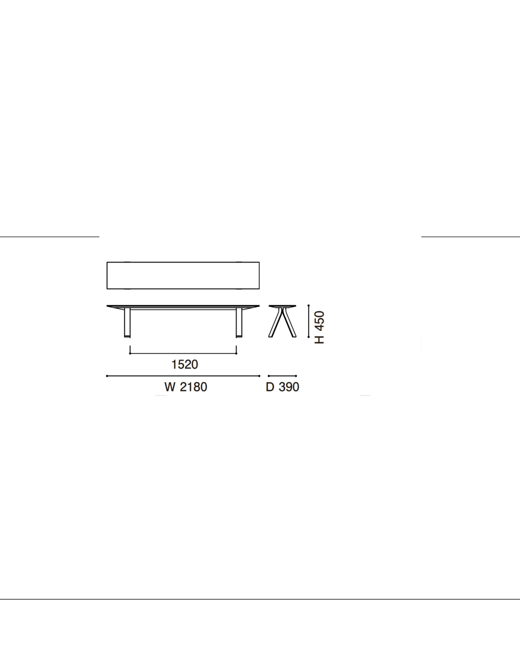 Karimoku New Standard Spectrum Bench 220 ม้านั่งไม้โอ๊คดีไซน์มินิมอลสำหรับโต๊ะ Spectrum ออกแบบโดย Geckeler Michels