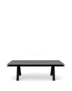 Karimoku New Standard Spectrum Workstation DT240 โต๊ะประชุมไม้โอ๊คดีไซน์ double tabletop พร้อมช่องเก็บของและระบบจัดการสายไฟ ออกแบบโดย Geckeler Michels
