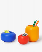 Areaware Stack Containers by Hannah Bigeleisen, stackable wooden boxes in warm, playful colors curated by Old Pine Trees. ชุดกล่องซ้อนจาก Areaware ผลงานของ Hannah Bigeleisen สีสันเรียบแต่สนุก คัดสรรโดย Old Pine Trees