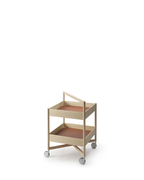 Nikari Taso Tray Table side table โครงสร้าง ash หรือ oak พร้อมชั้นวางแบบถาด ออกแบบโดย Cecilie Manz