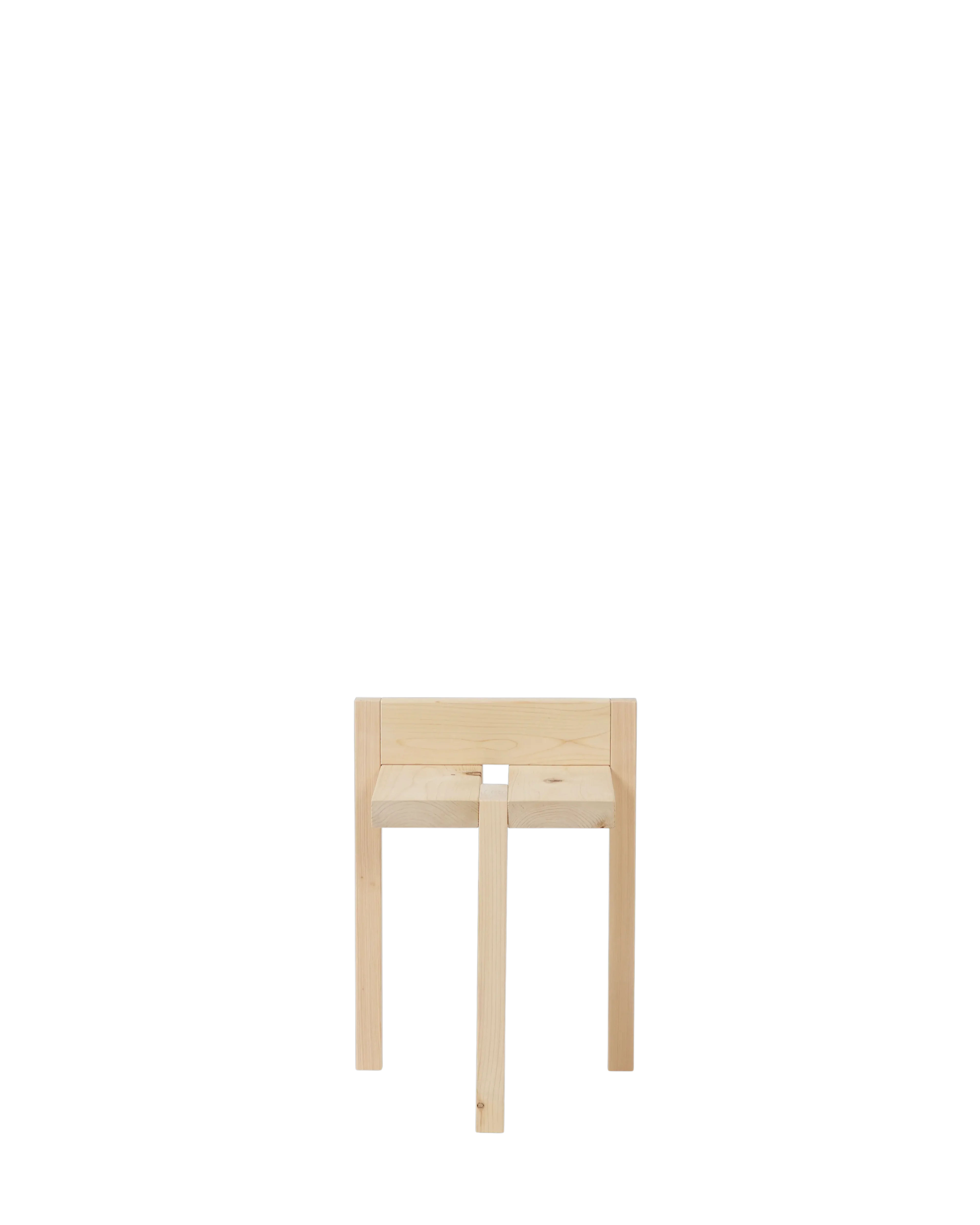 Ishinomaki Laboratory TRIPODAL STOOL สตูลไม้สามขา ขาหน้าเอียงเล็กน้อย ออกแบบโดย Studio Adjective