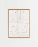 โปสเตอร์ศิลปะ Realism No. 44 จาก Atelier CPH ลวดลายเส้นแนวตั้งและแนวนอน โทนสีขาว เรียบสงบ สไตล์มินิมอลสแกนดิเนเวีย