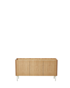 Very Good & Proper Valley Cabinet ตู้เก็บของไม้ oak พร้อม top linoleum และฐานเหล็ก ออกแบบโดย Daniel Schofield