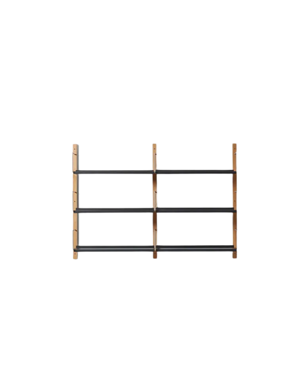 Very Good & Proper Croquet Wall Shelving ชั้นวางติดผนัง โครงไม้ oak และเหล็ก modular ออกแบบโดย Michael Marriott