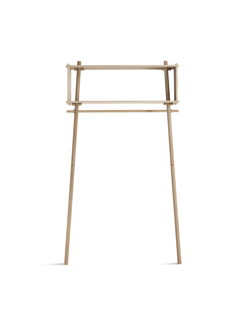 Töjbox Wardrobe ตู้แขวนเสื้อผ้าไม้ oak พร้อมกล่องเก็บของด้านบน ออกแบบโดย Michael Daae Studio