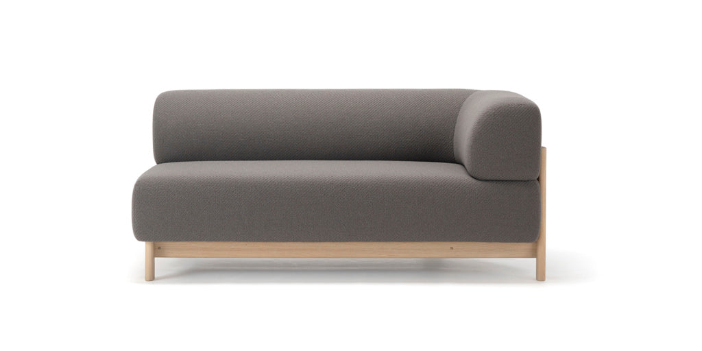 Karimoku New Standard Elephant Sofa 2-Seater Left Arm Corner โมดูลโซฟาเบาะบุผ้าฐานไม้เกาลัด ออกแบบโดย Christian Haas