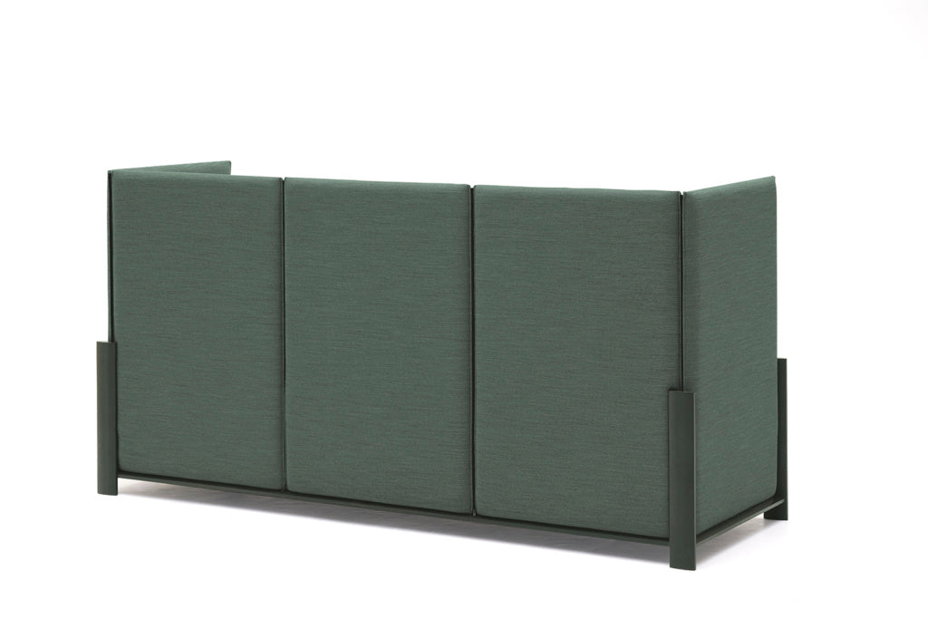 Karimoku New Standard Fence Sofa 3-Seater โซฟาพนักพิงสูงโครงไม้โอ๊คเบาะบุผ้า ออกแบบโดย Geckeler Michels