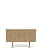 FDB Møbler A701 Ragnesminde Jalousi Cabinet ตู้เก็บของไม้โอ๊คบานเลื่อนลายไม้ดีไซน์สแกนดิเนเวียน