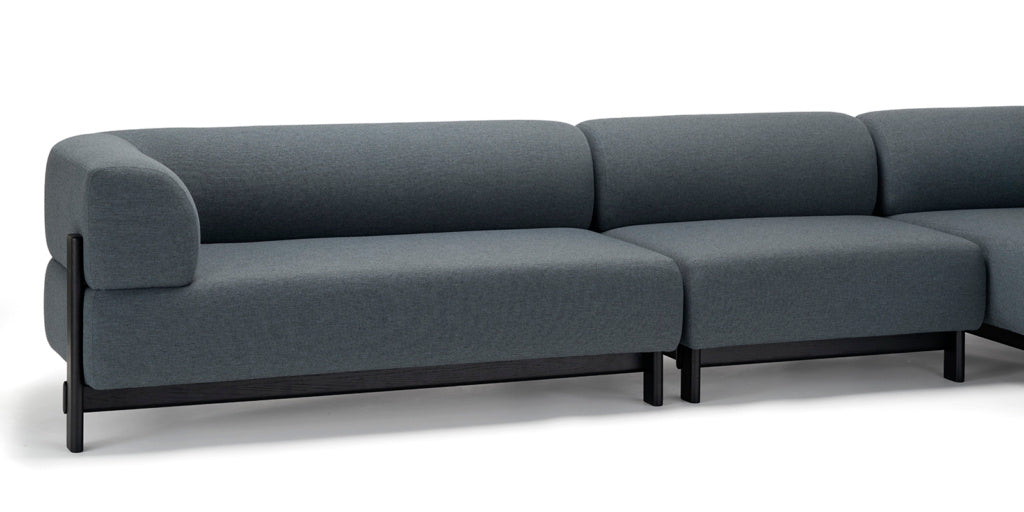 Karimoku New Standard Elephant Sofa 1-Seater Bench โมดูลโซฟาเบาะบุผ้าฐานไม้เกาลัด ออกแบบโดย Christian Haas