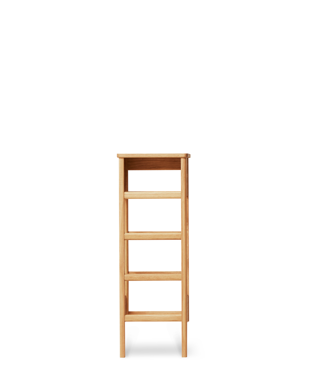 A Line Shoe Rack Small ชั้นวางรองเท้าไม้โอ๊คพร้อมโต๊ะคอนโซลขนาดกะทัดรัด ดีไซน์สแกนดิเนเวียน ออกแบบโดย Jonas Herman