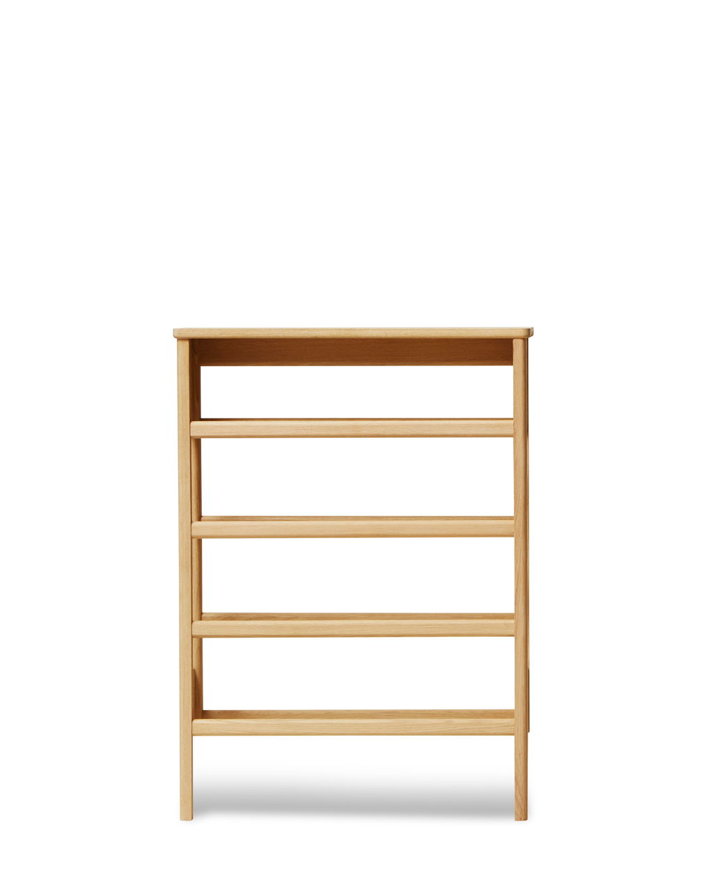 A Line Shoe Rack ชั้นวางรองเท้าไม้โอ๊คพร้อมโต๊ะคอนโซลดีไซน์มินิมอล ออกแบบโดย Jonas Herman