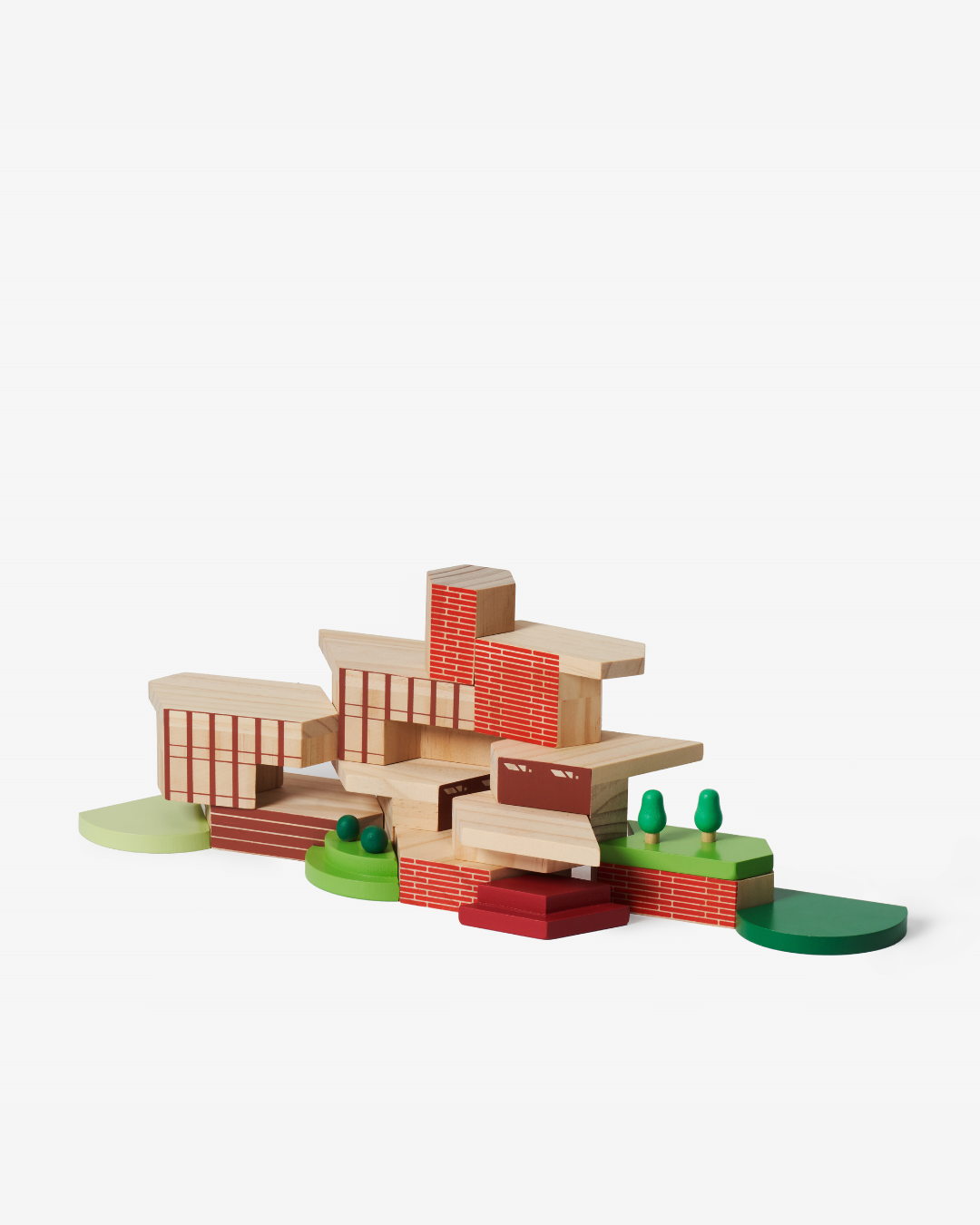 Areaware Blockitecture® Frank Lloyd Wright – Usonian by James Paulius, wooden hexagonal blocks inspired by Usonian architecture. ชุดบล็อกไม้รูปทรงหกเหลี่ยมจาก Areaware แรงบันดาลใจจากสถาปัตยกรรม Usonian ออกแบบโดย James Paulius คัดสรรโดย Old Pine Trees