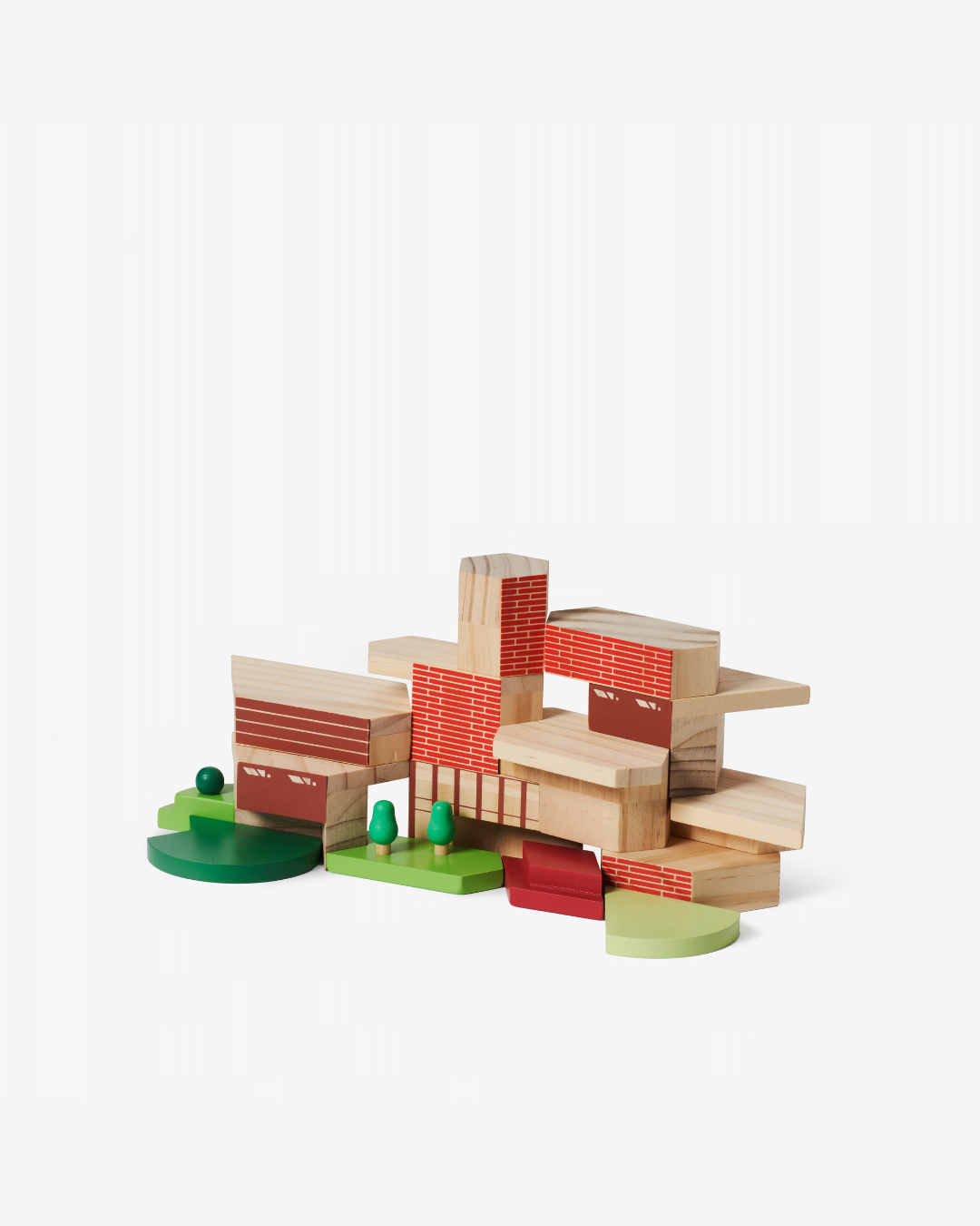 Areaware Blockitecture® Frank Lloyd Wright – Usonian by James Paulius, wooden hexagonal blocks inspired by Usonian architecture. ชุดบล็อกไม้รูปทรงหกเหลี่ยมจาก Areaware แรงบันดาลใจจากสถาปัตยกรรม Usonian ออกแบบโดย James Paulius คัดสรรโดย Old Pine Trees