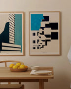 โปสเตอร์สถาปัตยกรรม SAS Hotel จากเดนมาร์ก ออกแบบโดย Arne Jacobsen โดย KOLEKTO โคเปนเฮเกน