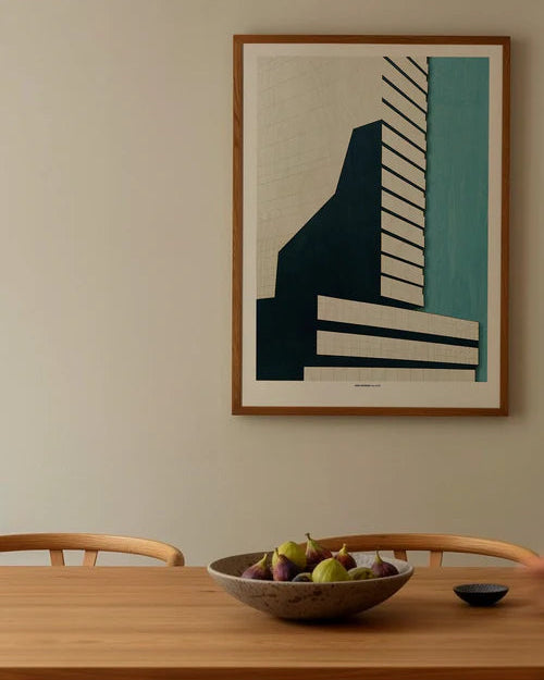 โปสเตอร์สถาปัตยกรรม SAS Hotel จากเดนมาร์ก ออกแบบโดย Arne Jacobsen โดย KOLEKTO โคเปนเฮเกน