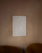 โปสเตอร์ศิลปะ Realism No. 44 จาก Atelier CPH ลวดลายเส้นแนวตั้งและแนวนอน โทนสีขาว เรียบสงบ สไตล์มินิมอลสแกนดิเนเวีย