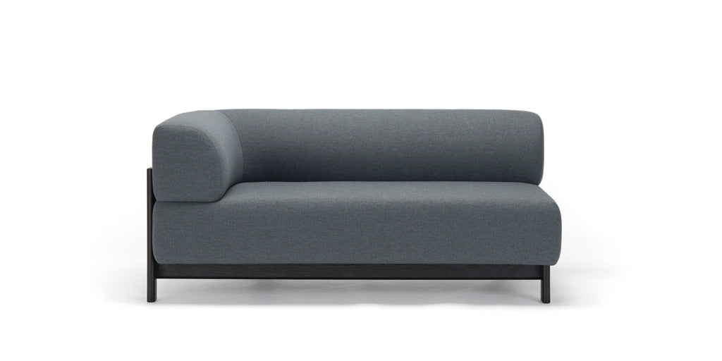 Karimoku New Standard Elephant Sofa 2-Seater Right Arm Corner โมดูลโซฟาเบาะบุผ้าฐานไม้เกาลัด ออกแบบโดย Christian Haas