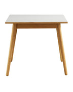 FDB Møbler C35 Dining Table Series โต๊ะไม้โอ๊กดีไซน์ปี 1957 โดย Poul M. Volther พร้อมตัวเลือกท็อปไม้โอ๊กและลิเนเลียม หลายขนาดและแผ่นต่อโต๊ะ (extension leaves)