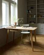 FDB Møbler C67 Butler Desk โต๊ะทำงานไม้โอ๊กดีไซน์มินิมอลโดย Foersom & Hiort-Lorenzen พร้อมลิ้นชักสอดสองด้าน มีสองขนาด 120 และ 156 ซม.