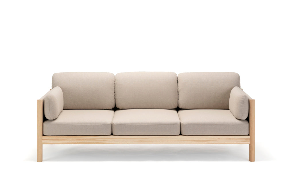 Karimoku New Standard Castor Lobby Sofa Plus 3-Seater โซฟาไม้โอ๊คญี่ปุ่นดีไซน์มินิมอลโดย BIG-GAME