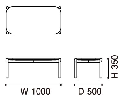 Karimoku New Standard Castor Low Table 100 โต๊ะกลางไม้โอ๊คทรงเตี้ย