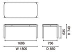 Karimoku New Standard Castor Table 180 โต๊ะไม้โอ๊คทรงสี่เหลี่ยมดีไซน์เรียบ