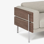 Forum 3-Seater Sofa โซฟาไม้ดีไซน์ mid-century พร้อมโครงไม้เปิดด้านนอก ออกแบบโดย Robin Day
