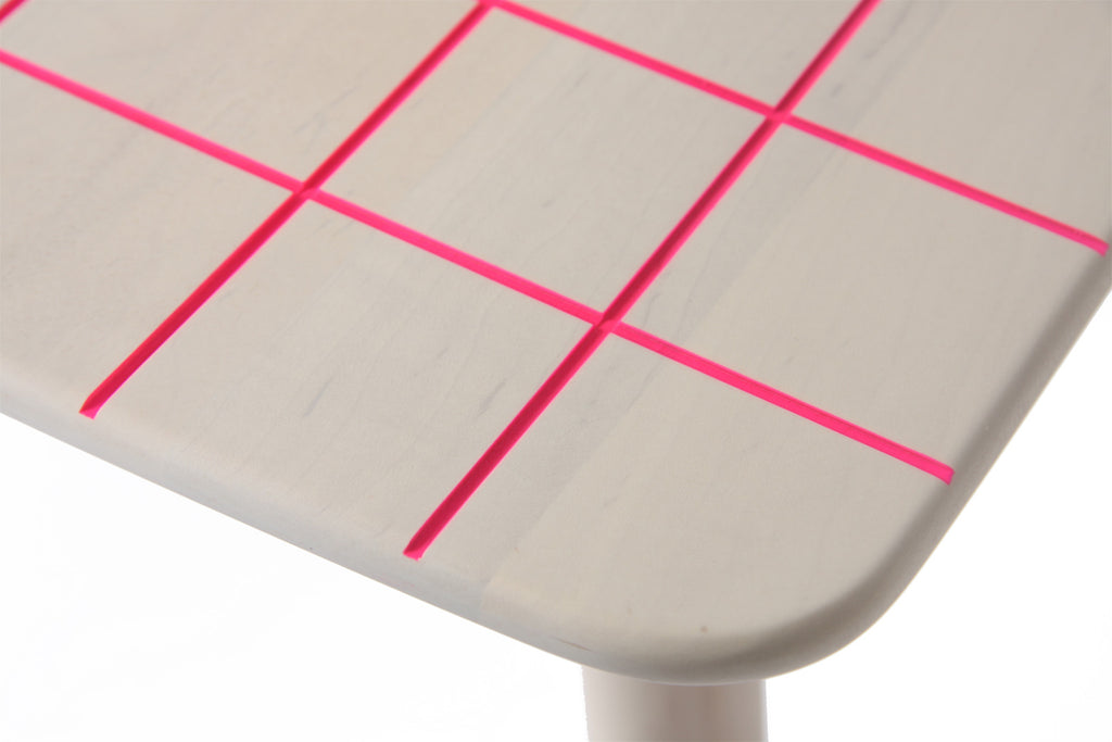 Karimoku New Standard Colour Stool สตูลไม้ลายกริดสี ออกแบบโดย Scholten & Baijings