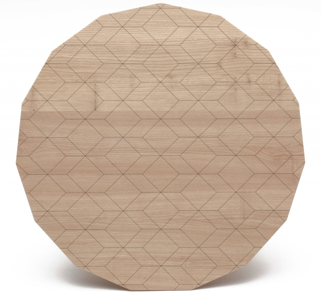 Karimoku New Standard Colour Wood Plain Grid โต๊ะไม้เกาลัดลายกริดสีอ่อน ออกแบบโดย Scholten & Baijings