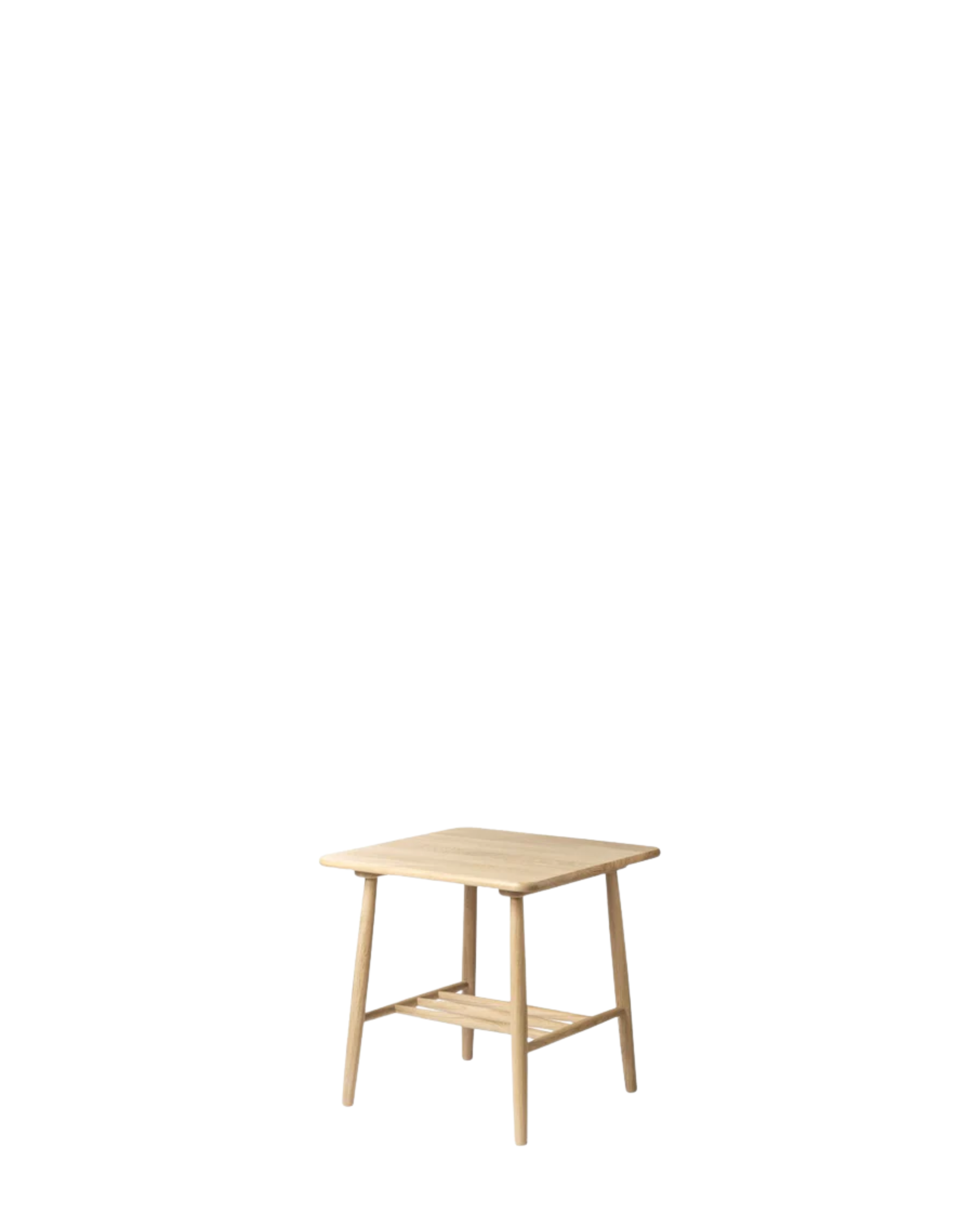 FDB Møbler D20 Corner Table โต๊ะมุมไม้ oak พร้อมชั้นวางด้านล่าง ออกแบบโดย Poul M. Volther