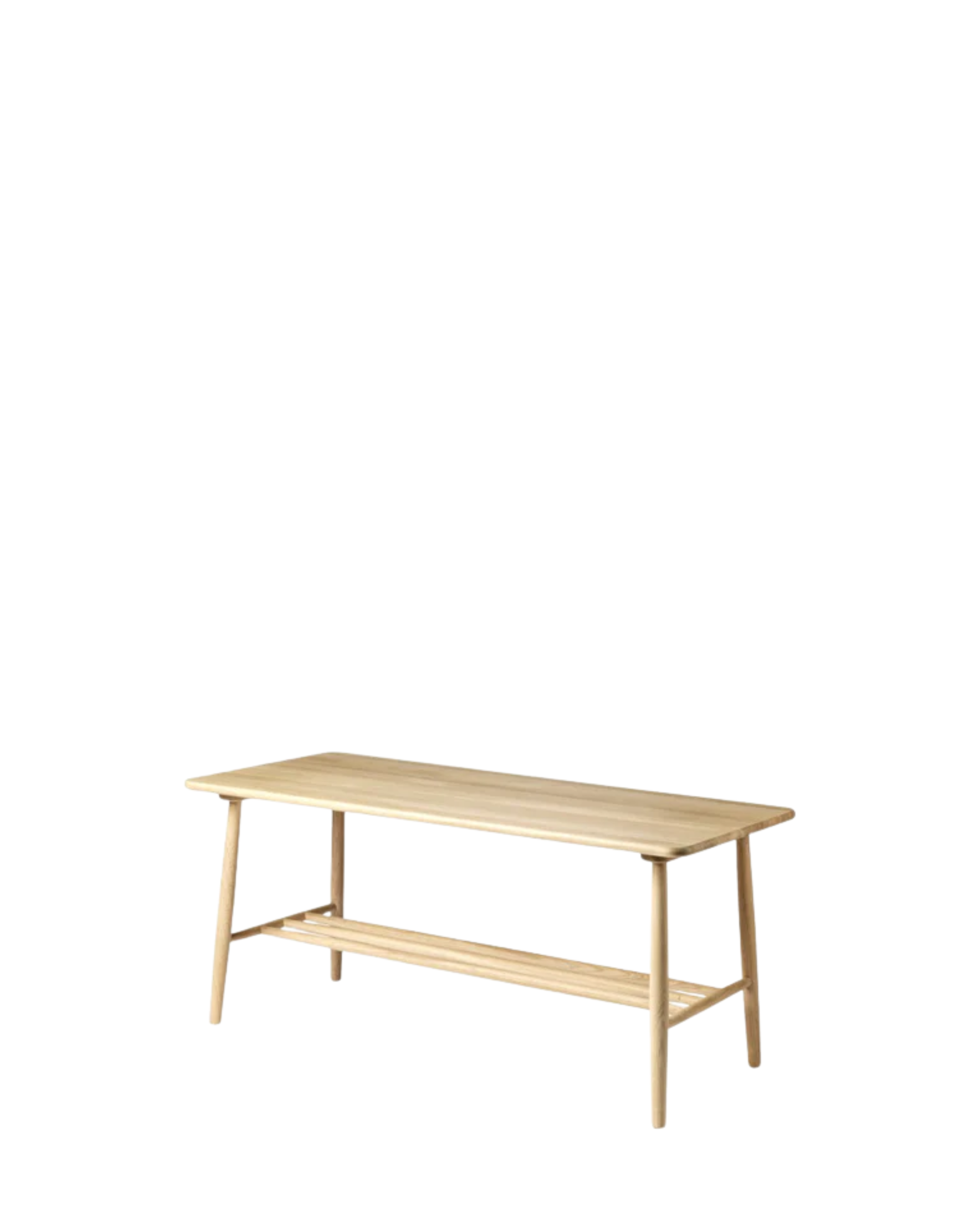 FDB Møbler D20 Coffee Table โต๊ะกลางไม้ oak พร้อมชั้นวางด้านล่าง ออกแบบโดย Poul M. Volther