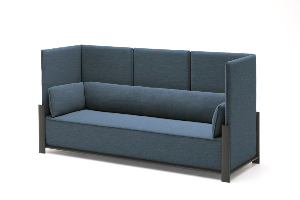 Karimoku New Standard Fence Sofa 3-Seater โซฟาพนักพิงสูงโครงไม้โอ๊คเบาะบุผ้า ออกแบบโดย Geckeler Michels