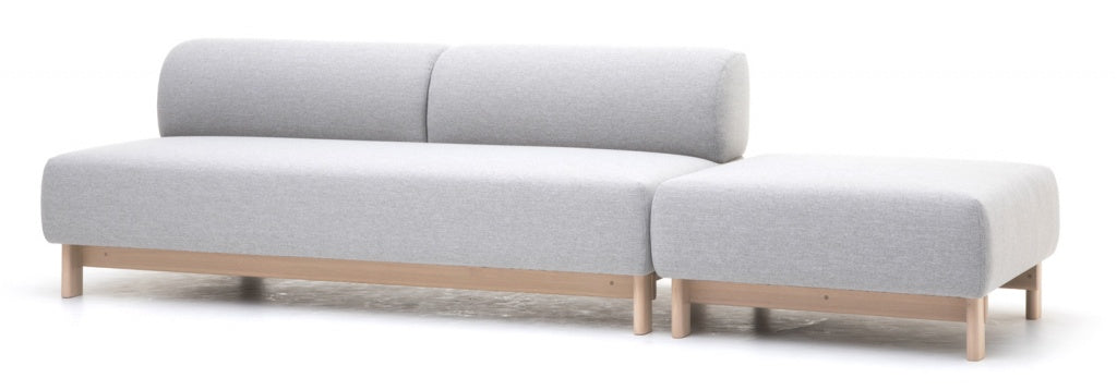 Karimoku New Standard Elephant Sofa 3-Seater Bench โซฟาม้านั่งเบาะบุผ้าฐานไม้เกาลัด ออกแบบโดย Christian Haas