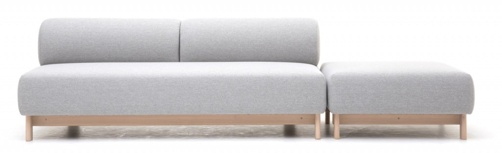 Karimoku New Standard Elephant Sofa 3-Seater Bench โซฟาม้านั่งเบาะบุผ้าฐานไม้เกาลัด ออกแบบโดย Christian Haas