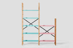 Very Good & Proper Croquet Freestanding Shelving ชั้นวางของ freestanding โครงไม้ oak และเหล็ก modular ออกแบบโดย Michael Marriott
