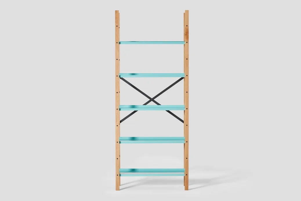 Very Good & Proper Croquet Freestanding Shelving ชั้นวางของ freestanding โครงไม้ oak และเหล็ก modular ออกแบบโดย Michael Marriott