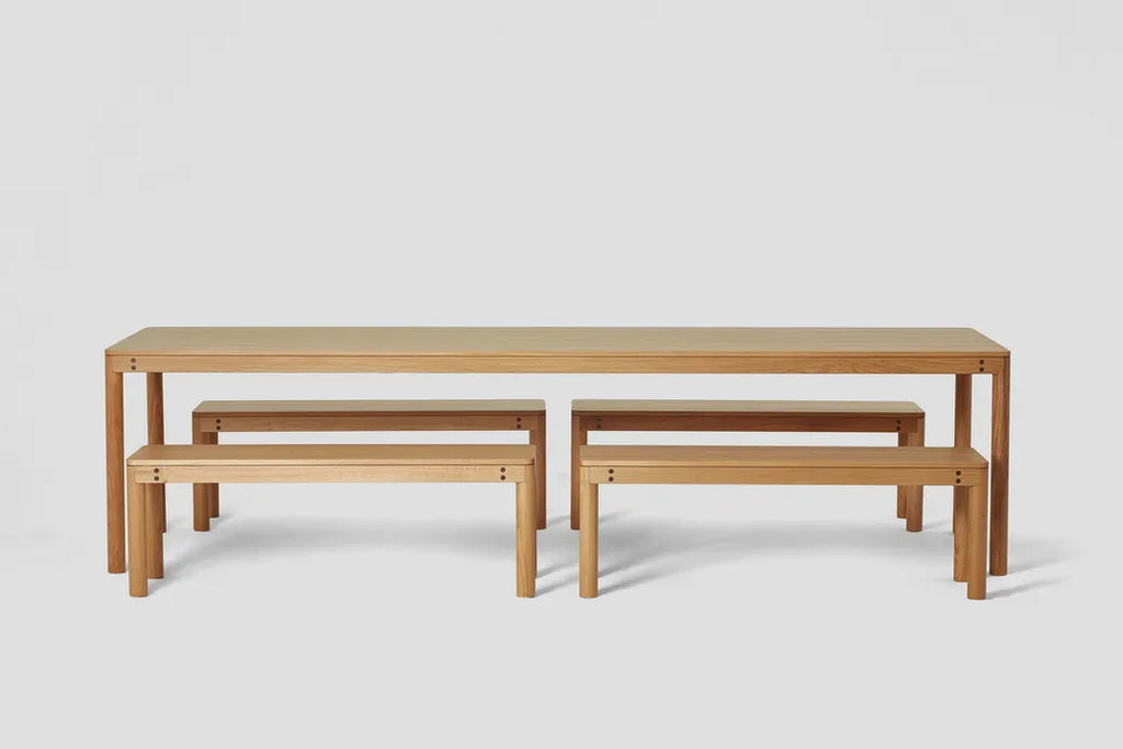 Very Good & Proper Wooden Dowel Table โต๊ะไม้ขา dowel โครง solid oak หรือ walnut ออกแบบโดย Ed Carpenter และ André Klauser