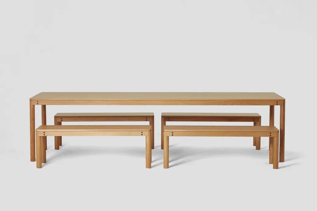 Very Good & Proper Wooden Dowel Table โต๊ะไม้ขา dowel โครง solid oak หรือ walnut ออกแบบโดย Ed Carpenter และ André Klauser
