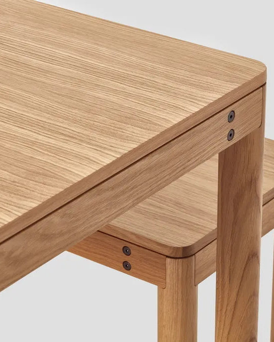 Very Good & Proper Wooden Dowel Table โต๊ะไม้ขา dowel โครง solid oak หรือ walnut ออกแบบโดย Ed Carpenter และ André Klauser