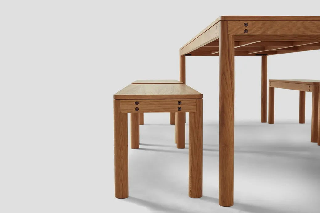 Very Good & Proper Wooden Dowel Table โต๊ะไม้ขา dowel โครง solid oak หรือ walnut ออกแบบโดย Ed Carpenter และ André Klauser