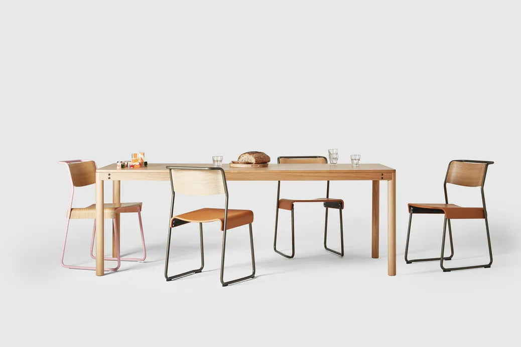Very Good & Proper Wooden Dowel Table โต๊ะไม้ขา dowel โครง solid oak หรือ walnut ออกแบบโดย Ed Carpenter และ André Klauser